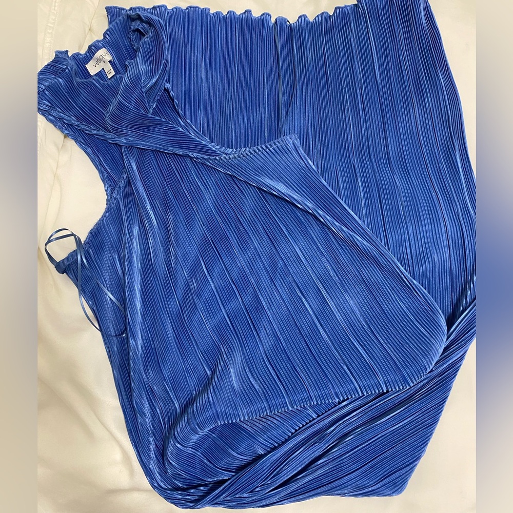 Blue Ruffle Dress - Picture 3 of 4